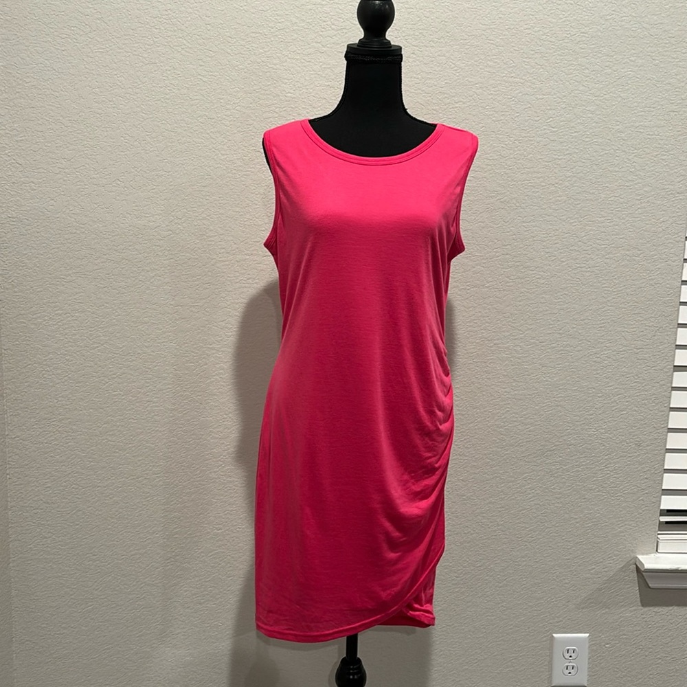 BTFBM Woman’s Summer Sleeveless Tank Dress Crew Neck Slim Fit Short Mini Dress